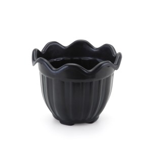 IN421-VASO FLOR PEQUENO PRETO 2LTS - INJEPLASTEC