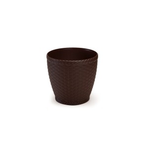 IN619-VASO RATTAN RED M3 COFEE- INJEPLASTEC
