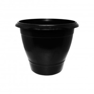 6618-VASO REDONDO 15LTS PRETO-INPLAST