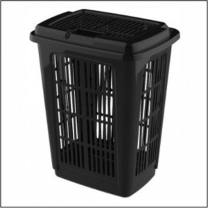 UNI0499-CESTO LAVANDERIA TELADO 60LTS PR(TPA)-UNINJET