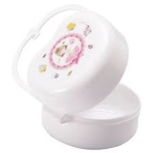 PLAS3949-PORTA CHUPETA BAILARINA/COROA DOURADA-PLASUTIL