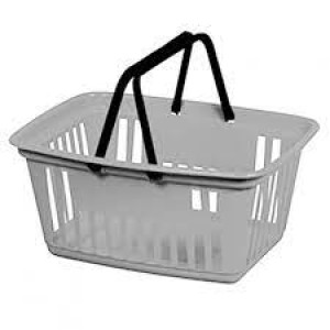 P8004-CESTA MERCADO M CINZA 8LTS -PLASNEW