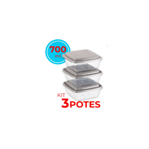R367-3 POTES 700ML QUADR-RAINHA