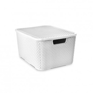 25596-ORGANIZADOR RATTAN 20LTS BRANCO- ARQPLAST