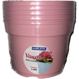 IN757-KIT VASO PLANTIO P13 C/ 06PÇS-INJEPLASTEC