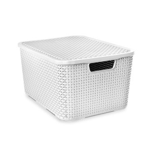 25591-ORGANIZADOR RATTAN TPA 15LTS BRANCO- ARQPLAST