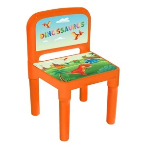 25924-CADEIRINHA INFANTIL LARANJA DINOSSAURO- ARQPLAST