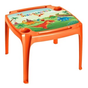 25920-MESINHA INFANTIL LARANJA DINOSSAURO  - ARQPLAST