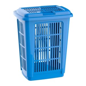 UNI0313-CESTO LAVANDERIA TELADO 60LTS AZUL(TPA)-UNINJET