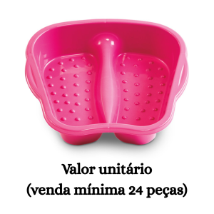 #ATACADO-VALOR UNITÁRIO P/24  PÇS-BACIA PARA PEDICURE ROSA- ARQPLAST