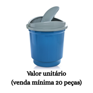 #ATACADO-VALOR UNITÁRIO P/20PÇS-LIX. COM TPA BASCULANTE 20 LTS- ARQPLAST