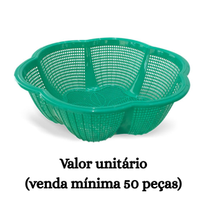 #ATACADO-VALOR UNITÁRIO P/50 PÇS-CESTO FLOR- ARQPLAST