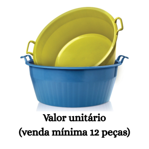 #ATACADO-VALOR UNITÁRIO P/12 PÇS-BACIA COLOR 80 LTS - ARQPLAST