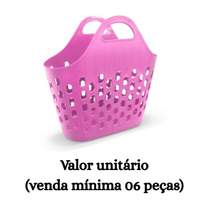 #ATACADO-VALOR UNITÁRIO P/6 PÇS-SACOLA MULTI USO ROXA- ARQPLAST