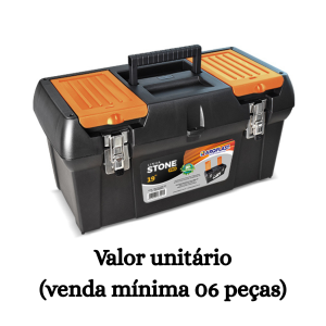 #ATACADO-VALOR UNITÁRIO P/6 PÇS-MALETA FERRAMENTAS STONE PRO AÇO 19- ARQPLAST