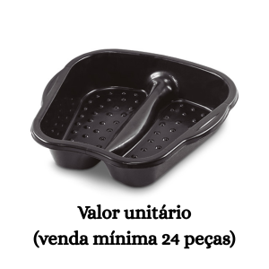 #ATACADO-VALOR UNITÁRIO P/24 PÇS-BACIA PEDICURE PRETA- ARQPLAST