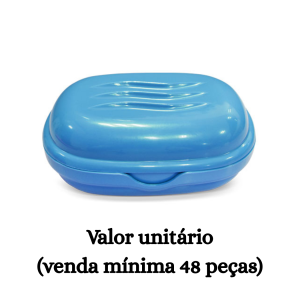 #ATACADO-VALOR UNITÁRIO P/48 PÇS-SABONETEIRA PLAST AZUL- ARQPLAST