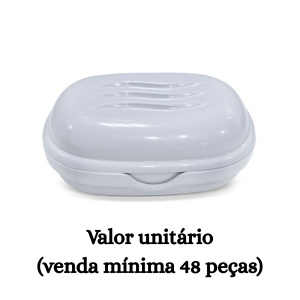 #ATACADO-VALOR UNITÁRIO P/48 PÇS-SABONETEIRA PLAST BRANCA- ARQPLAST
