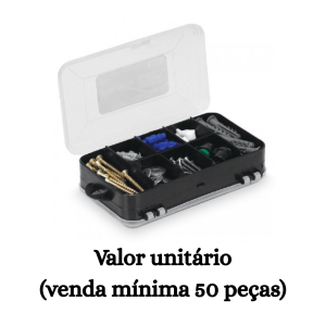#ATACADO-VALOR UNITÁRIO P/ 50 PÇS-ESTOJO ORG MINI DOUBLE CASE 802-7- ARQPLAST