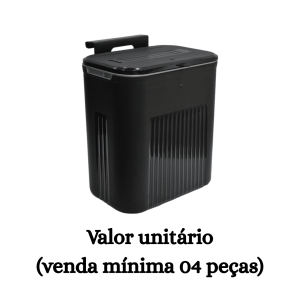 #ATACADO-VALOR UNITÁRIO P/4 PÇS-LIX PIA SUSPENSA PANTONE PRETA 9L-ARQPLAST