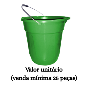 #ATACADO-VALOR UNITÁRIO P/25 PÇS-BALDE REF. 21 COR VIVA-CVL