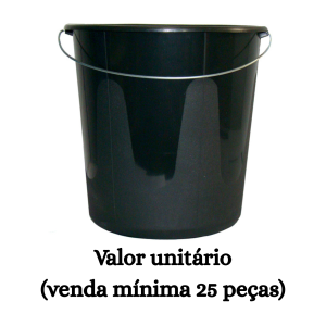 #ATACADO-VALOR UNITÁRIO P/25 PÇS-BALDE REF. 13 PRETO-CVL