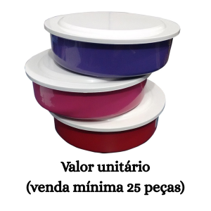 #ATACADO-VALOR UNITÁRIO P/25 PÇS-BACIA 2,5 COLOR C/ TAMPA-CVL