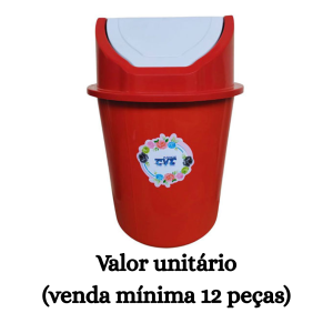 #ATACADO-VALOR UNITÁRIO P/12 PÇS-LIX. BASCULANTE REF 13 VERMELHA-CVL