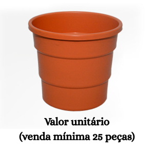 #ATACADO-VALOR UNITÁRIO P/25 PÇS-MINI VASO REDONDO TELHA-CVL