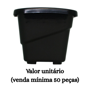 #ATACADO-VALOR UNITÁRIO P/50 PÇS-VASO FLORENCE MINI PRETO-CVL