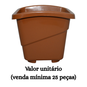 #ATACADO-VALOR UNITÁRIO P/25 PÇS-VASO FLORENCE P TELHA-CVL