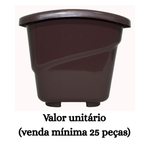 #ATACADO-VALOR UNITÁRIO P/25 PÇS-VASO FLORENCE P TABACO-CVL