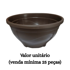#ATACADO-VALOR UNITÁRIO P/25 PÇS-VASO CUIA 22 TABACO-CVL