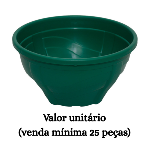 #ATACADO-VALOR UNITÁRIO P/25 PÇS-VASO CUIA 22 VERDE-CVL