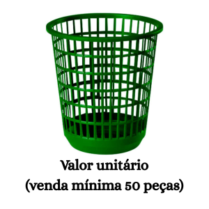 #ATACADO-VALOR UNITÁRIO P/50 PÇS-CESTO TELADO 12 LTS-CVL