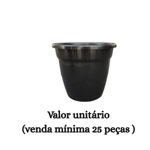 #ATACADO-VALOR UNITÁRIO P/25 PÇS-VASO RED PÉTALA PRETO 7.0-CVL
