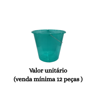 #ATACADO-VALOR UNITÁRIO P/12 PÇS-BALDE REF. 08 TRANSLUCIDO-CVL