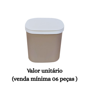 #ATACADO-VALOR UNITÁRIO P/6 PÇS-LIXEIRA CLEAN 3,5 PALHA-CVL
