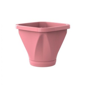 UNI1191-VASO QUADRADO N.17 C/ PRATO ROSA-UNINJET