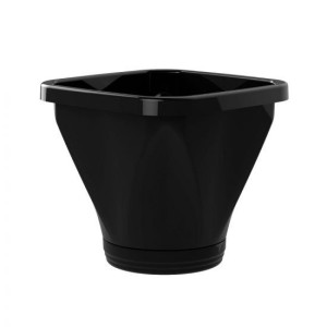 UNI1193-VASO QUADRADO N.22 C/ PRATO PRETO-UNINJET