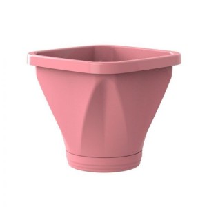 UNI1195-VASO QUADRADO N.22 C/ PRATO ROSA-UNINJET
