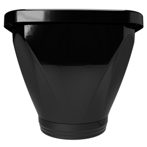 UNI11236-VASO QUADRADO N.28 C/ PRATO PRETO-UNINJET