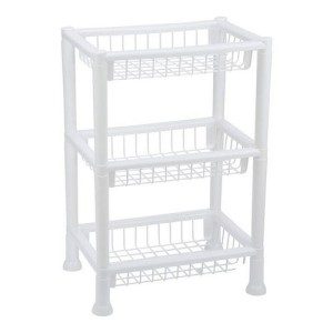 P446- FRUTEIRA RETANG 3 PRATA - PLASNEW